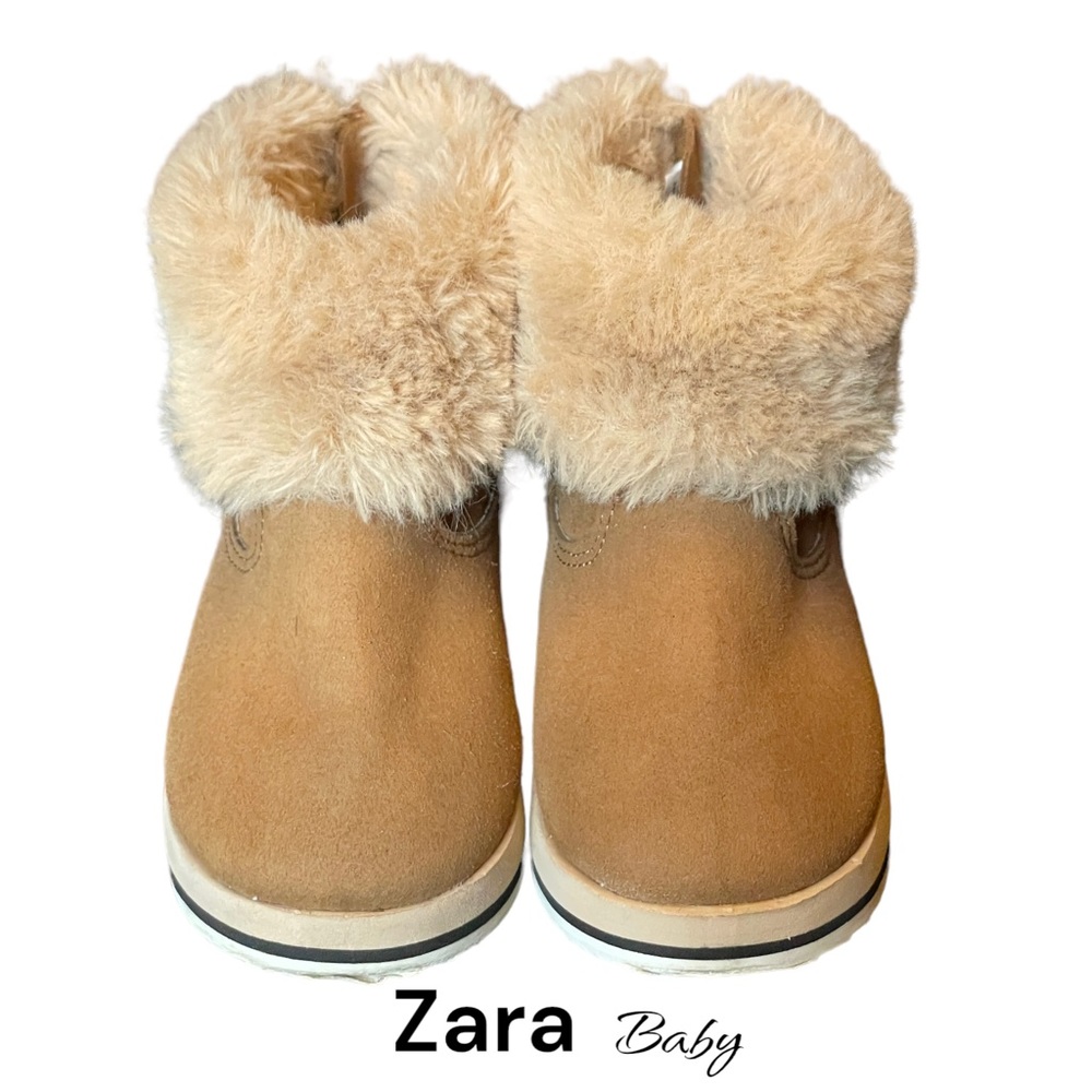 Zara Baby • Faux Fur Boot • US Baby 4.5 (12m)/ EUR 20 • Brown / Tan